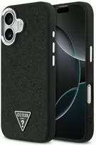„Guess“ blizgantis trikampio formos logotipo „MagSafe“ dėklas, skirtas „iPhone 17“ – Juodas