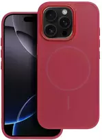 Oem Originalus „iPhone 17 Pro / 18 Pro“ dėklas (žemas kameros kraštas), „Frame Mag Cover“, suderinamas su „MagSafe“, rausvai raudonas