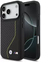 Dėklas BMW M Carbon Line & Logo MagSafe skirtas Apple iPhone 17 Pro geltonos spalvos