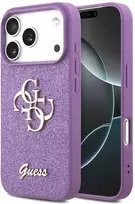 Dėklas Guess Fixed Glitter Big 4G skirtas Apple iPhone 17 Pro lilac