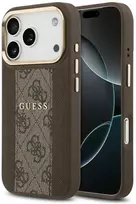 GUESS dėklas, skirtas IPHONE 17 Pro, suderinamas su MagSafe GUHMP17LPG4SEMCW (PU su 4G juostele), rudas