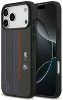 Dėklas BMW M Kevlar Lines & Logo MagSafe skirtas Apple iPhone 17 Pro Max juodos spalvos