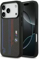 Dėklas BMW M Kevlar Lines & Logo MagSafe skirtas Apple iPhone 17 Pro juodos spalvos