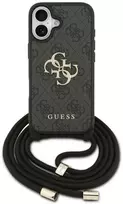 Original dėklas GUESS 4G Big Logo Cord Stap Crossbody skirtas Apple iPhone 17 juodos spalvos