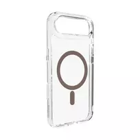 Puro Lite Mag TPU+PC dėklas suderinamas su MagSafe skirtas Apple iPhone 17 Air – skaidrus su rudos spalvos žiedu
