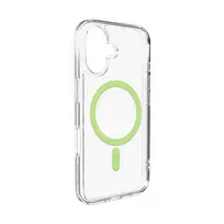 Puro Lite Mag TPU+PC dėklas, suderinamas su „MagSafe“, skirtas „iPhone 17“ – skaidrus su žaliu žiedu