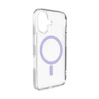 Puro Lite Mag TPU+PC dėklas, suderinamas su „MagSafe“, skirtas „iPhone 17“ – skaidrus su rausvu žiedu
