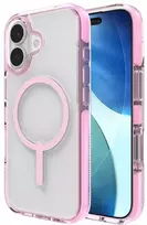Dėklas ZAGG Santa Cruz Snap MagSafe Case for iPhone 17 - Clear Rožinė