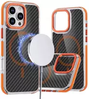 Oem Originalus „iPhone 17 Fiber“ dėklas, suderinamas su „MagSafe“, oranžinis