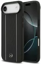 Mercedes Leather Star Pattern Stripes MagSafe dėklas skirtas Apple iPhone Air juodos spalvos