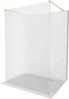 Walk-in dušo sienelė Mexen Kioto, Brushed auksinis, matinis stiklas, 120 x 200 cm
