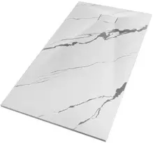 Stačiakampis dušo padėklas Besco Vexo Marble, 120 x 90 cm