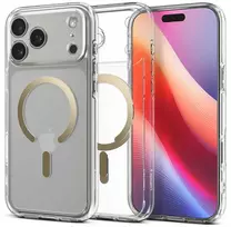 Spigen Ultra Hybrid MagSafe dėklas skirtas Apple iPhone 17 Pro – skaidrus auksos spalvos