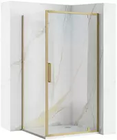 Dušo kabina REA Rapid Swing, Brushed Gold, 90x90 cm