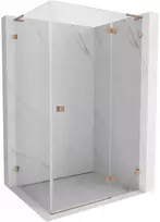 Dušo kabina Mexen Lunar L, dešinė, 85 x 80 cm, transparent/brushed copper