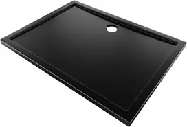 Dušo padėklas Mexen Flow Slim, stačiakampis, 75 x 95 cm, Juodas matt
