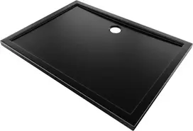 Dušo padėklas Mexen Flow Slim, stačiakampis, 75 x 110 cm, Juodas matt
