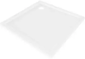 Dušo padėklas Mexen Flow Slim, kvadratinis, 75 x 75 cm, Baltas gloss