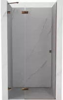 Dušo durys Mexen Lunar, kairinės, 105 cm, transparent/rose auksinis