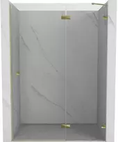 Dušo durys Mexen Lunar, dešininės, 140 cm, transparent/auksinis