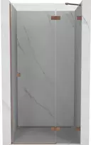 Dušo durys Mexen Lunar, dešininės 125 cm, transparent/brushed copper