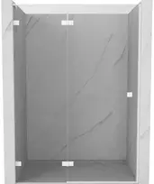 Dušo durys Mexen Lunar L, kairė, 135 cm, transparent/baltas