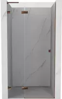Dušo durys Mexen Lunar L, kairė, 105 cm, transparent/rose auksinis