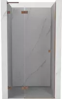 Dušo durys Mexen Lunar L, kairė, 95 cm, transparent/brushed copper
