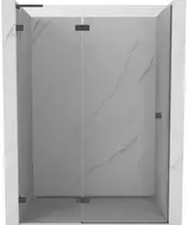 Dušo durys Mexen Lunar L, kairė, 130 cm, transparent/gun metal