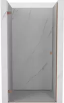 Dušo durys Mexen Lunar-B, kairė, 95 cm, transparent/brushed copper