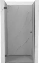 Dušo durys Mexen Lunar-B, kairė, 80 cm, transparent/brushed gun pilka