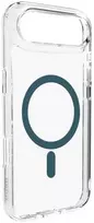 Puro Lite Mag TPU+PC dėklas suderinamas su MagSafe skirtas Apple iPhone 17 Air – skaidrus su turkio spalvos žiedu