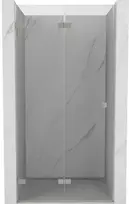 Dušo durys Mexen Lunar-F, sulankstomos, kairė, 60 cm, transparent/brushed nickel