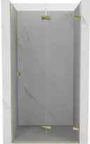 Dušo durys Mexen Lunar-F, sulankstomos, dešinė, 75 cm, transparent/auksinis