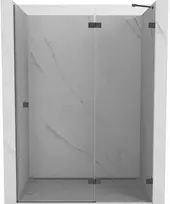 Dušo durys Mexen Lunar L, dešinė, 130 cm, transparent/brushed gun pilka