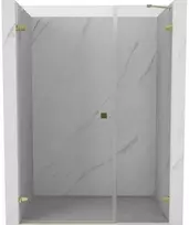 Dušo durys Mexen Lunar-B, kairė, 120 cm, transparent/auksinis