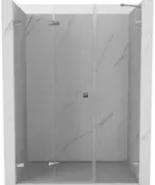 Dušo durys Mexen Lunar-F, sulankstomos, kairė, 145 cm, transparent/chrome