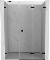 Dušo durys Mexen Lunar-F, sulankstomos, dešinė, 110 cm, transparent/juodas