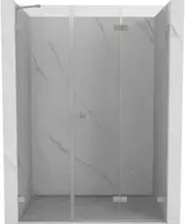 Dušo durys Mexen Lunar-F, sulankstomos, dešinė, 125 cm, transparent/brushed nickel