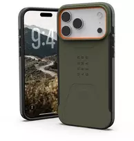 Dėklas Urban Armor Gear UAG Civilian Magsafe,Olive/Oranžinis - iPhone 17 Pro Max