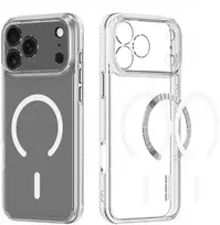 Dėklas partnertele DUX DUCIS case CLIN MAG compatible with MagSafe for IPHONE 17 PRO (Open Ring Version) transparent