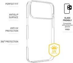 TPU gelio dėklas FIXED Story AntiUV Apple iPhone 17 Pro Max, skaidrus