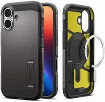 Spigen Tough Armor 'T' MagSafe dėklas skirtas iPhone 17 – pilkos spalvos