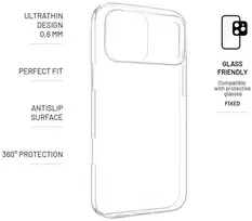Itin plonas TPU gelio dėklas FIXED Story Slim Apple iPhone 17 Pro Max, 0.6 mm, skaidrus