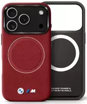 Dėklas BMW M FW Metal Logo MagSafe - Case Apple iPhone 17 Pro red