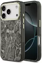 Guess Python Pattern MagSafe dėklas skirtas Apple iPhone 17 Pro juodos spalvos