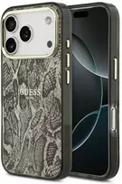 Guess Python Pattern MagSafe dėklas skirtas Apple iPhone 17 Pro Max rudos spalvos