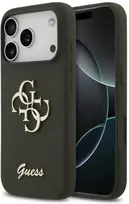Guess Silicone Big 4G Script dėklas skirtas Apple iPhone 17 Pro khaki
