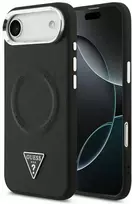 Guess PU Leather Triangle Logo MagSafe dėklas skirtas Apple iPhone Air juodos spalvos