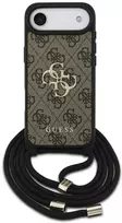 Dėklas Guess 4G Big Logo Cord Stap Crossbody skirtas Apple iPhone Air rudos spalvos